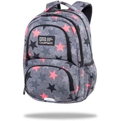 Patio Plecak szkolny dla dziewczynki, gwiazdki, szary, CoolPack Patio Plecak szkolny dla dziewczynki, gwiazdki, szary, CoolPack
