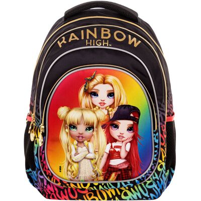 Astra Plecak szkolny dla dziewczynki, Rainbow High, czarny, Rainbow High Astra Plecak szkolny dla dziewczynki, Rainbow High, czarny, Rainbow High