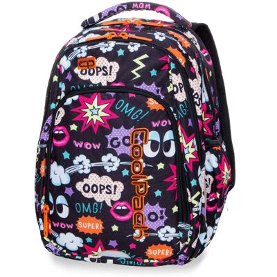 Patio Plecak szkolny dla dziewczynki, Smiley, czerwony, CoolPack Patio Plecak szkolny dla dziewczynki, Smiley, czerwony, CoolPack