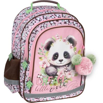 Plecak Szkolny Dwukomorowy Panda, Derform Plecak Szkolny Dwukomorowy Panda, Derform