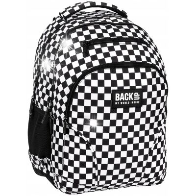 inna (Inny) Plecak Szkolny Młodzieżowy Backup Szachownica Unisex Czarno Biały W94 inna (Inny) Plecak Szkolny Młodzieżowy Backup Szachownica Unisex Czarno Biały W94