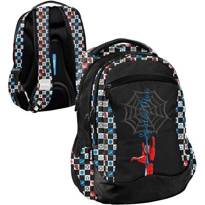 Paso Plecak szkolny młodzieżowy BeUniq Spider Man w kratkę Paso Plecak szkolny młodzieżowy BeUniq Spider Man w kratkę