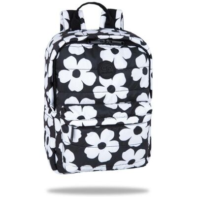 Plecak szkolny młodzieżowy czarno-biały kwiaty Abby Flores Jasmine CoolPack Plecak szkolny młodzieżowy czarno-biały kwiaty Abby Flores Jasmine CoolPack