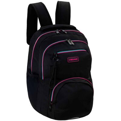 Astra PLECAK SZKOLNY MŁODZIEŻOWY DZIECIĘCY WIELOKOMOROWY HEAD BLACK PINK/MINT Astra PLECAK SZKOLNY MŁODZIEŻOWY DZIECIĘCY WIELOKOMOROWY HEAD BLACK PINK/MINT