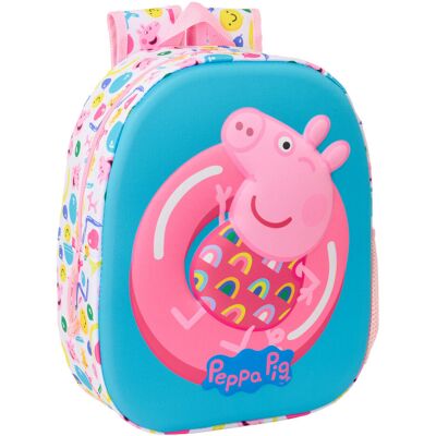 Safta Plecak szkolny Peppa Pig Niebieski Biały Różowy 27 x 33 x 10 cm Safta Plecak szkolny Peppa Pig Niebieski Biały Różowy 27 x 33 x 10 cm