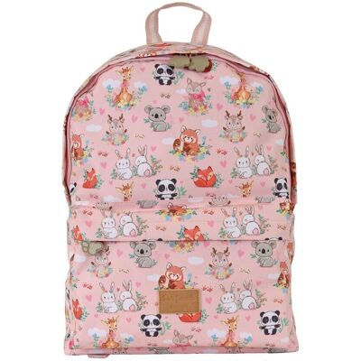 Plecak szkolny dla dziewczynki, zwierzęta, różowy, Pets Friends Woodland EV-Corp Plecak szkolny dla dziewczynki, zwierzęta, różowy, Pets Friends Woodland EV-Corp
