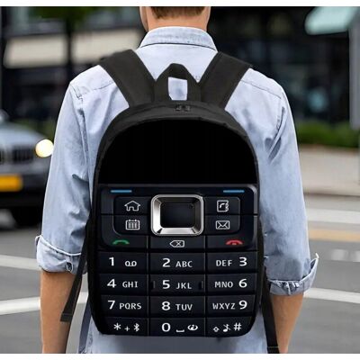 Inny producent Plecak Telefon Nokia 3310 Czarny Tornister Backpack Śmieszny Prezent Y2K Inny producent Plecak Telefon Nokia 3310 Czarny Tornister Backpack Śmieszny Prezent Y2K