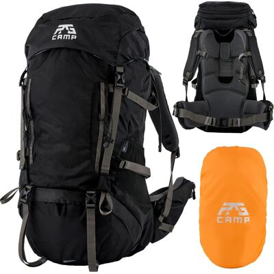 Plecak turystyczny 60L DUŻY trekkingowy podróżny górski RG CAMP w góry czarny Plecak turystyczny 60L DUŻY trekkingowy podróżny górski RG CAMP w góry czarny