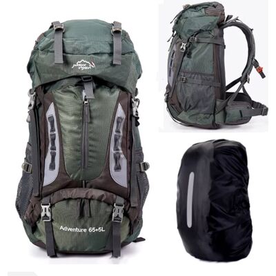 Inny producent Plecak turystyczny 70L Traper 3 GREEN z pokrowcem przeciwdeszczowym 70l XL Inny producent Plecak turystyczny 70L Traper 3 GREEN z pokrowcem przeciwdeszczowym 70l XL