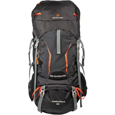 Plecak turystyczny trekkingowy czarny 60 L Bergson - MATTERHORN 60 Plecak turystyczny trekkingowy czarny 60 L Bergson - MATTERHORN 60