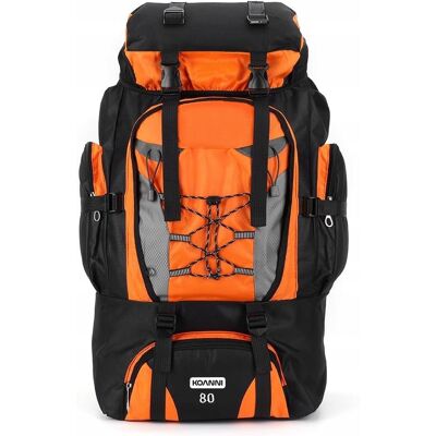 Koanni Plecak Turystyczny Wodoodporny 80L Trekkingowy Duży Lekki Survival POMARAŃCZOWY Koanni Plecak Turystyczny Wodoodporny 80L Trekkingowy Duży Lekki Survival POMARAŃCZOWY
