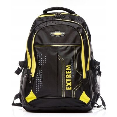 Plecak Wodoodporny Męski Sportowy 30L Duży Do Pracy Czarny Żółty Bag Street Plecak Wodoodporny Męski Sportowy 30L Duży Do Pracy Czarny Żółty Bag Street