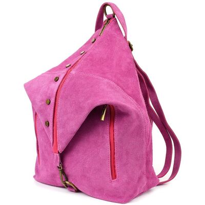 Inny producent Purpurowy Włoski Stylowy Plecak Damski Skórzany Zamsz A4 W14 Inny producent Purpurowy Włoski Stylowy Plecak Damski Skórzany Zamsz A4 W14