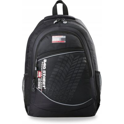Bag Street Solidny Plecak Szkoła Praca Czarny Wodoodporny Bag Street Solidny Plecak Szkoła Praca Czarny Wodoodporny