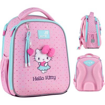 Tornister dla dziewczynki do 1 klasy ortopedyczny plecak szkolny A4 Hello Kitty Kite Tornister dla dziewczynki do 1 klasy ortopedyczny plecak szkolny A4 Hello Kitty Kite
