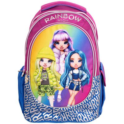 Astra Tornister szkolny dla dziewczynki, Rainbow High Silver Style, różowy, Ultra Lekki Ergo Back, Ab340 Astra Tornister szkolny dla dziewczynki, Rainbow High Silver Style, różowy, Ultra Lekki Ergo Back, Ab340