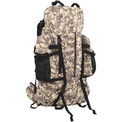 vidaXL Plecak turystyczny, camelowo-brązowe moro, 100L, tkanina Oxford vidaXL Plecak turystyczny, camelowo-brązowe moro, 100L, tkanina Oxford