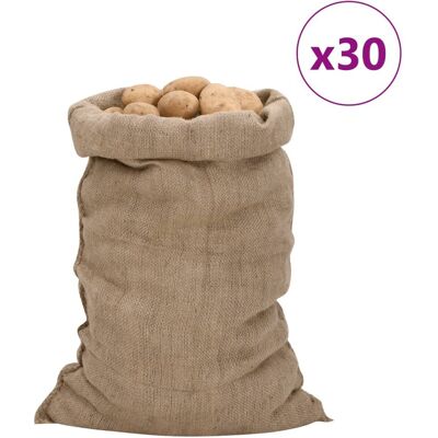 Vidaxl Worki Jutowe, 30 Szt., 60x105 Cm, 100% Juta, 340 G/m² Vidaxl Worki Jutowe, 30 Szt., 60x105 Cm, 100% Juta, 340 G/m²