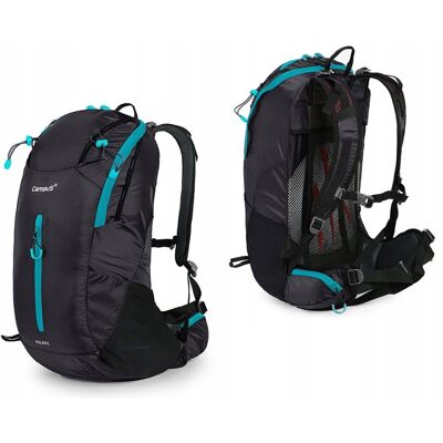 Wygodny Plecak Sportowy Campus Polaris 37 Wentylowany Czarny+niebieski Wygodny Plecak Sportowy Campus Polaris 37 Wentylowany Czarny+niebieski