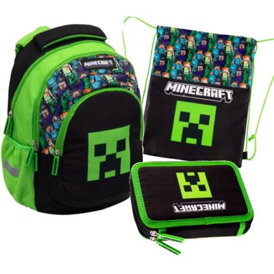 Zestaw Szkolny 3-Elementów Dla Chłopca Minecraft Steve Creeper Astra Zestaw Szkolny 3-Elementów Dla Chłopca Minecraft Steve Creeper Astra