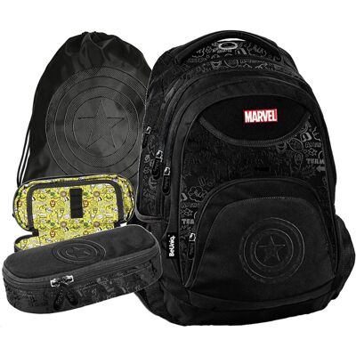 Paso Zestaw Szkolny Plecak Młodzieżowy Marvel Avengers Captain America Tarcza Paso Zestaw Szkolny Plecak Młodzieżowy Marvel Avengers Captain America Tarcza