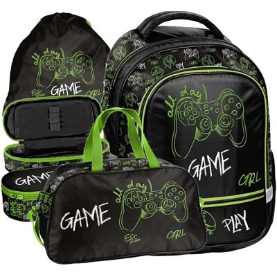 Paso ZESTAW szkolny Plecak Tornister Game Play Pad Joystick Kontroler 4 elem. Paso ZESTAW szkolny Plecak Tornister Game Play Pad Joystick Kontroler 4 elem.