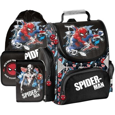 Paso ZESTAW Szkolny Tornister Plecak Spider-Man Spiderman Czarny Pająk Paso ZESTAW Szkolny Tornister Plecak Spider-Man Spiderman Czarny Pająk