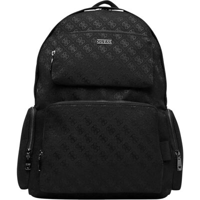 Guess Czarny Męski Plecak Materiałowy W Monogram Guess Czarny Męski Plecak Materiałowy W Monogram