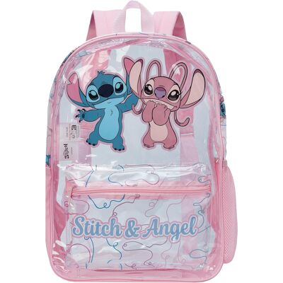 Plecak Dla Dziewczynki Disney Stitch Różowy Przezroczysty Szkolny Plecak Dla Dziewczynki Disney Stitch Różowy Przezroczysty Szkolny