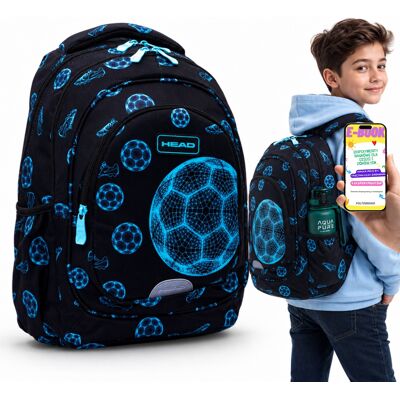 Astra Plecak Szkolny Head Football Fan 20l 3 Komory A4 Ergonomiczny + E-Book Astra Plecak Szkolny Head Football Fan 20l 3 Komory A4 Ergonomiczny + E-Book