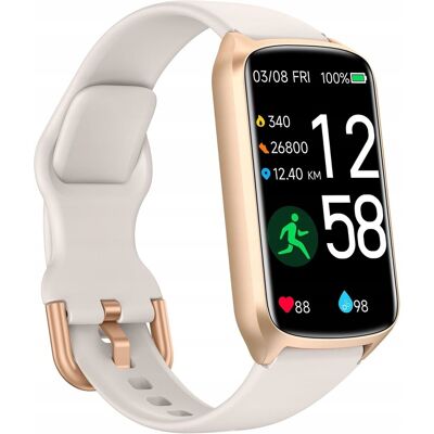 Amzhero Smartwatch Monitor Zdrowia i Sprawności Fizycznej 24/7 Beżowy Amzhero Smartwatch Monitor Zdrowia i Sprawności Fizycznej 24/7 Beżowy