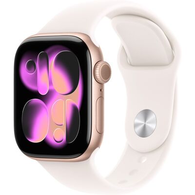 Apple Watch Series 11 GPS 42mm Rose Gold Aluminium Case with Light Blush Sport Band - S/M,Model A3331 Apple Watch Series 11 GPS 42mm Rose Gold Aluminium Case with Light Blush Sport Band - S/M,Model A3331