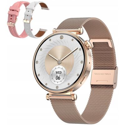 Blavec Smartwatch W17 Amber HD AMOLED różowe złoto + 2 paski Blavec Smartwatch W17 Amber HD AMOLED różowe złoto + 2 paski