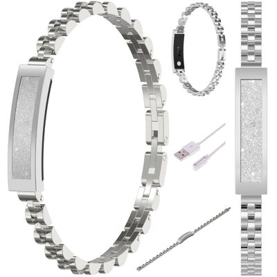 brak danych BRANSOLETA BRANSOLETKA SREBRNA SMARTBAND SREBRNY SMARTWATCH ZEGAREK DAMSKI brak danych BRANSOLETA BRANSOLETKA SREBRNA SMARTBAND SREBRNY SMARTWATCH ZEGAREK DAMSKI
