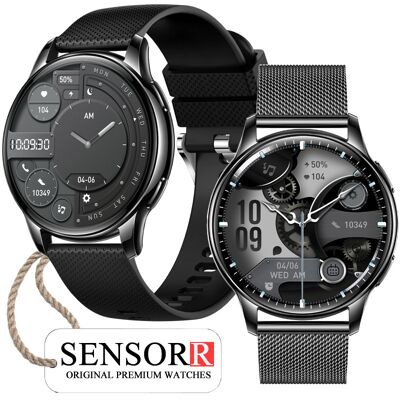CZARNY ZEGAREK SMARTWATCH DAMSKI ROZMOWY CIŚNIENIE PULSOMETR SEN KROKI POLSKIE MENU SENSORR CZARNY ZEGAREK SMARTWATCH DAMSKI ROZMOWY CIŚNIENIE PULSOMETR SEN KROKI POLSKIE MENU SENSORR
