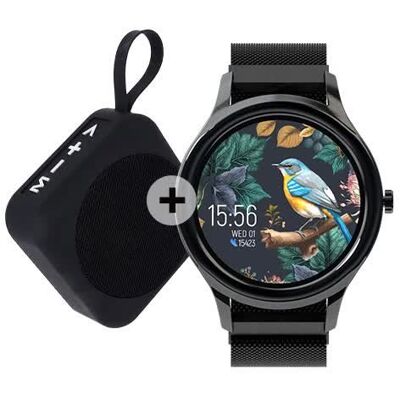 TelForceOne S.A. Forever Smartwatch ForeVive 3 SB-340 czarny z głośnikiem bluetooth 3W TelForceOne S.A. Forever Smartwatch ForeVive 3 SB-340 czarny z głośnikiem bluetooth 3W