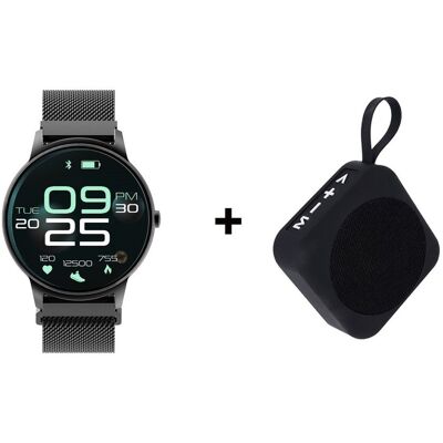 Forever, zestaw Smartwatch ForeVive 2 SB-330 czarny z głośnikiem bluetooth 3W Forever, zestaw Smartwatch ForeVive 2 SB-330 czarny z głośnikiem bluetooth 3W