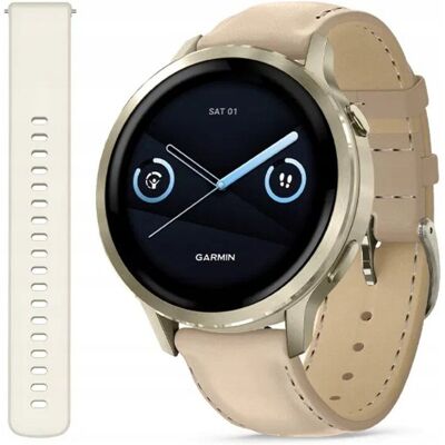 Turtle Beach Garmin Venu 4 41 mm złoty z paskiem silikonowym oraz paskiem skórzanym Turtle Beach Garmin Venu 4 41 mm złoty z paskiem silikonowym oraz paskiem skórzanym