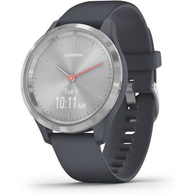 Garmin Zegarek sportowy, Vivomove 3S Sport Silver-Blue, Silicone Garmin Zegarek sportowy, Vivomove 3S Sport Silver-Blue, Silicone