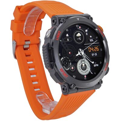 Hagen SMARTWATCH HB46-CZARNY POMARAŃCZOWY PASEK Z LATARKĄ Hagen SMARTWATCH HB46-CZARNY POMARAŃCZOWY PASEK Z LATARKĄ