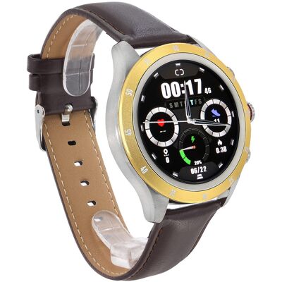 Hagen Smartwatch Hc28 Srebro-Brązowy Hagen Smartwatch Hc28 Srebro-Brązowy