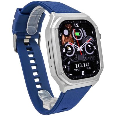 Hagen Smartwatch Hc73 - Srebrno Granatowy + Bransoleta Hagen Smartwatch Hc73 - Srebrno Granatowy + Bransoleta