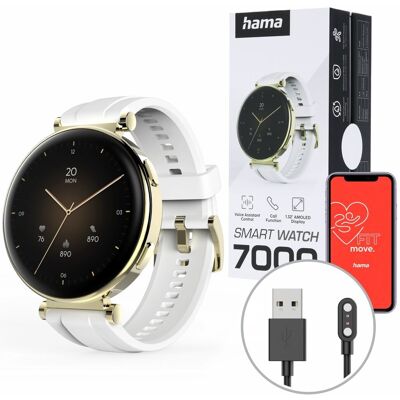 Hama Fit Watch 7000 Smartwatch Amoled Zegarek Sportowy Różowe Złoto Hama Fit Watch 7000 Smartwatch Amoled Zegarek Sportowy Różowe Złoto