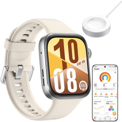 Huawei WATCH Fit 4 BIAŁY DUAL GPS 5 ATM SPo2 ANALIZA SNU NFC ROZMOWY BT Huawei WATCH Fit 4 BIAŁY DUAL GPS 5 ATM SPo2 ANALIZA SNU NFC ROZMOWY BT