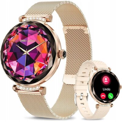 Inny producent Niolina Smartwatch Damski AMOLED Różowe Złoto Połączenia IP68 BT5.2 Inny producent Niolina Smartwatch Damski AMOLED Różowe Złoto Połączenia IP68 BT5.2