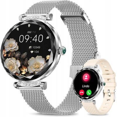 Inny producent Niolina Smartwatch Damski AMOLED Srebro Połączenia IP68 BT5.2 Inny producent Niolina Smartwatch Damski AMOLED Srebro Połączenia IP68 BT5.2