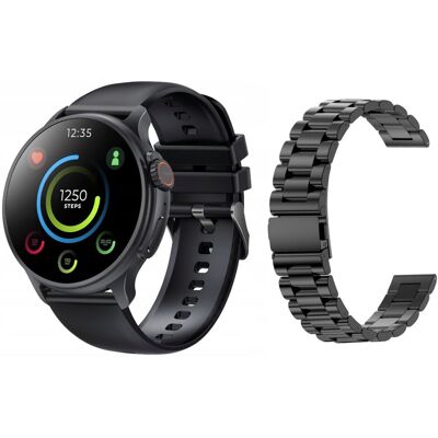 Nowy Smartwatch GlacierX Aura Black + Bransoleta stalowa GX-AC60 BS Nowy Smartwatch GlacierX Aura Black + Bransoleta stalowa GX-AC60 BS