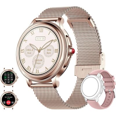 SMARTWATCH 1,2' HD iOS Android Bluetooth TĘTNO KROKOMIERZ 2 PASKI ZŁOTY SMARTWATCH 1,2' HD iOS Android Bluetooth TĘTNO KROKOMIERZ 2 PASKI ZŁOTY