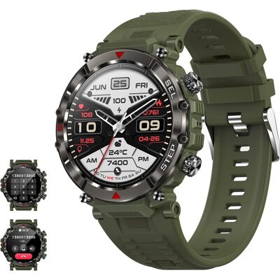 SMARTWATCH 1,39' HD iOS Android Bluetooth TĘTNO KROKOMIERZ ZIELONY MĘSKI SMARTWATCH 1,39' HD iOS Android Bluetooth TĘTNO KROKOMIERZ ZIELONY MĘSKI