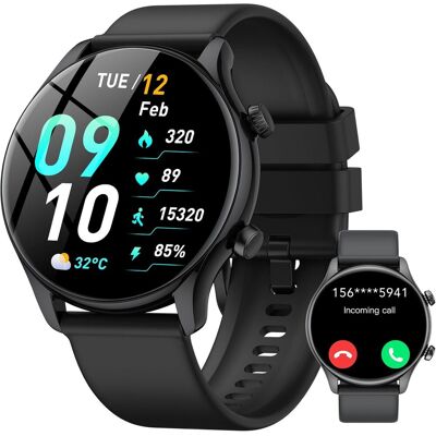 Inny producent Smartwatch 1,39' inteligentny zegarek czarny monitor tętna aktywności Inny producent Smartwatch 1,39' inteligentny zegarek czarny monitor tętna aktywności